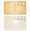Vintage postcard designs envelopes and black stamps