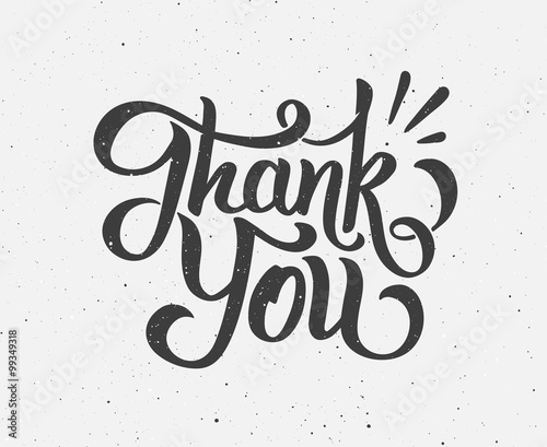 Fotografía Thank You hand drawn lettering