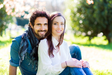 Wall Mural - couple relaxing outdoors