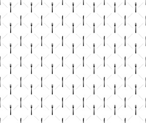 Seamless pattern with spoon and fork icon