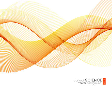 Abstract vector background, futuristic wavy 