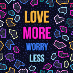 Wall Mural - Inspiration motivation love quote 80s background