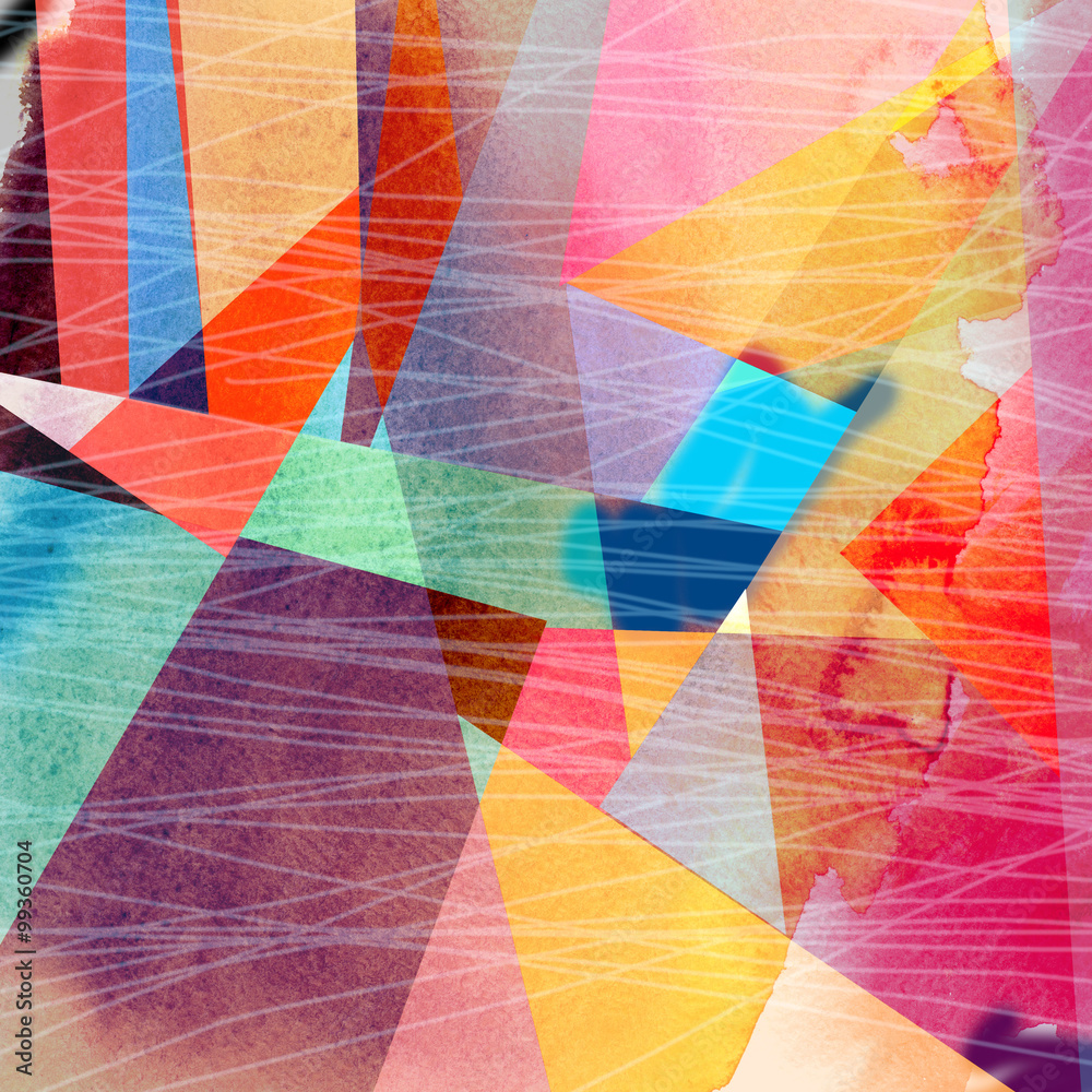 Abstract colorful watercolor background - obrazy, fototapety, plakaty 