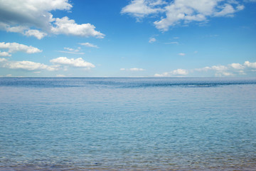 Beautiful sky and blue sea