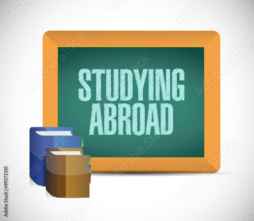 Studying Abroad Board Sign Illustration Adobe Stock でこのストックイラストを購入して 類似の イラストをさらに検索 Adobe Stock