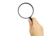 © annuar83 - Woman hand holding magnifying glass on white background