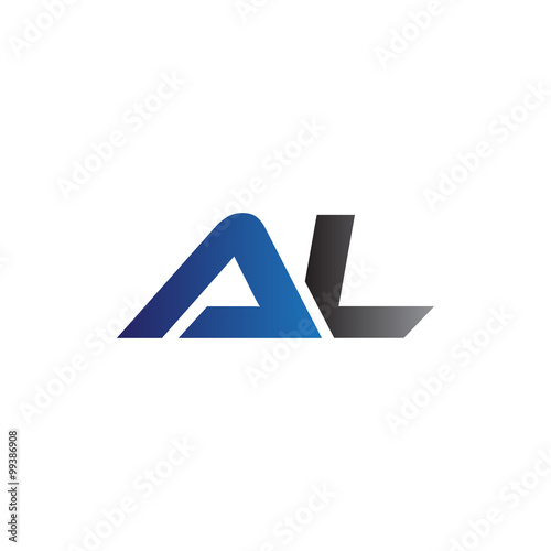 simple modern letters initial logo al buy this stock vector and