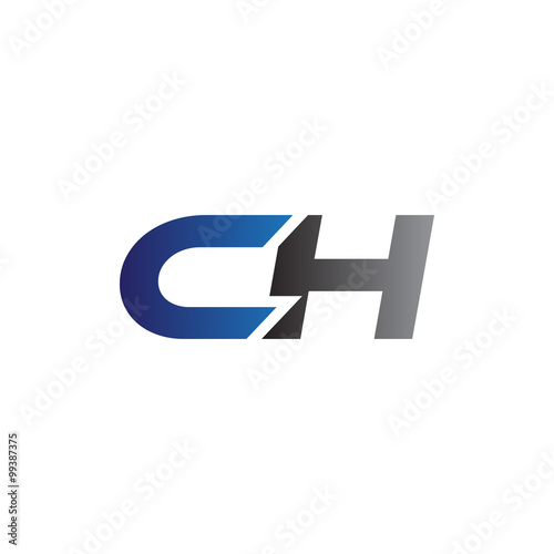 Simple Modern letters Initial Logo ch Buy this stock vector and