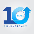 Template logo 10th anniversary, vector illustrator