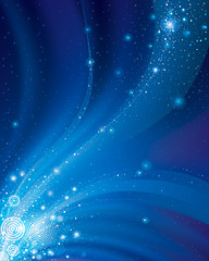 abstract galaxy dark blue background.