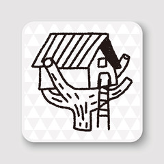 Sticker - Doodle Treehouse