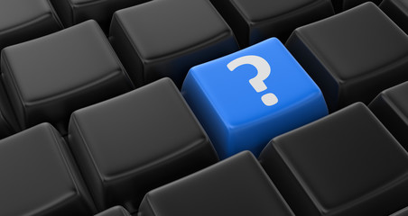 Poster - Question sign key concept