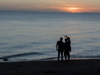 Sticker - Sunset in Donsol Beach, Philippine