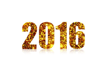 Canvas Print - happy new year 2016 on a white background