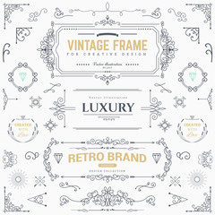 collection of vintage vector patterns.