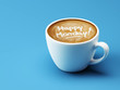 Happy Monday Coffee Cup Concept
