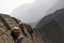 Young People On The Great Wall Of China