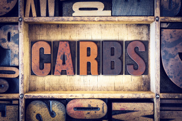 Wall Mural - Carbs Concept Letterpress Type