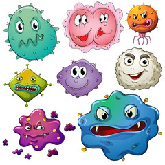 Sticker - Bacteria with monster face