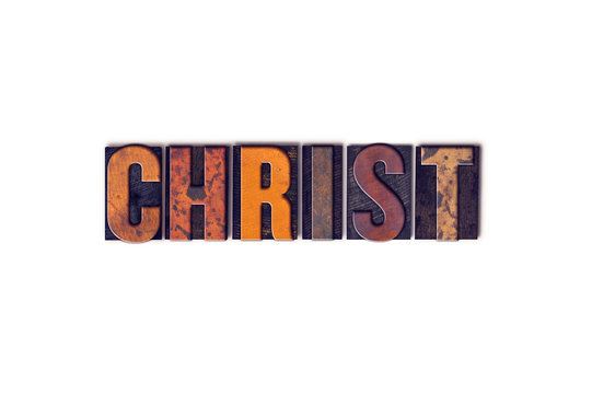Christ Concept Isolated Letterpress Type