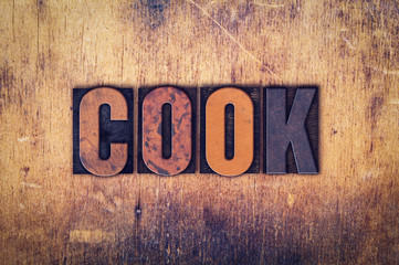 Poster - Cook Concept Wooden Letterpress Type