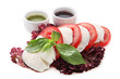 Salad caprese white background