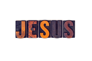 Wall Mural - Jesus Concept Isolated Letterpress Type