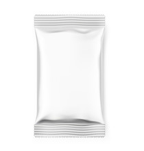 Pillow Flow Pack With Realistic Transparent Shadows On White Background.
