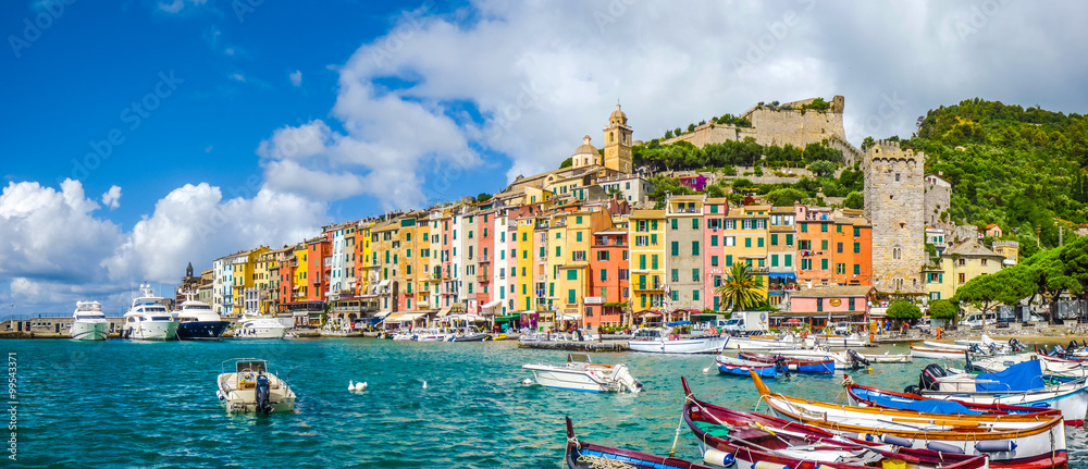 Fisherman town of Portovenere, Liguria, Italy - obrazy, fototapety, plakaty 
