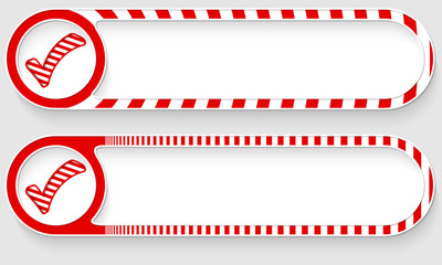 Poster - Striped buttons for your text and check box
