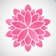 Lotus Flower.Watercolor Style. Vector Graphic Design
