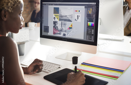 Fotografie, Obraz Graphic Designer Creativity Editor Ideas Designer Concept