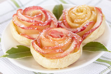 Rose From Apple And Puff Pastry