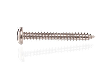 metal screw isolate on white background