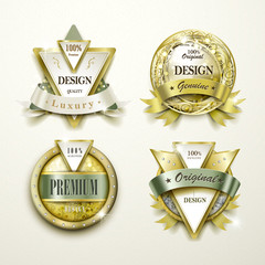 Wall Mural - sumptuous gold and jewelry labels design