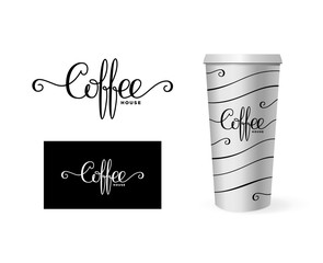 Wall Mural - coffee hand written