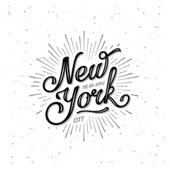 Canvas Print - New York Lettering Big Apple