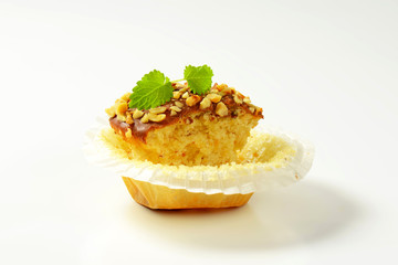 Canvas Print - Hazelnut muffin - half eaten