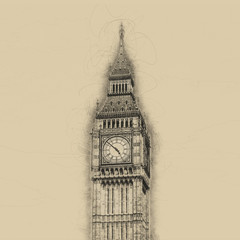 Wall Mural - Vintage style toned Big Ben view