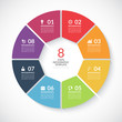 © vectorcreator - Infographic circle banner. Vector template with 8 steps, parts, options