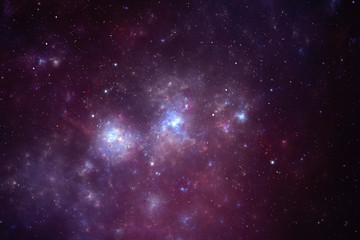 Wall Mural - night sky - universe filled with stars, nebula and galaxy