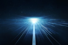 Abstract Lens Flare Space Or Time Travel Concept Background
