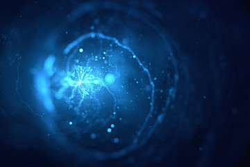 Wall Mural - abstract blurry blue background