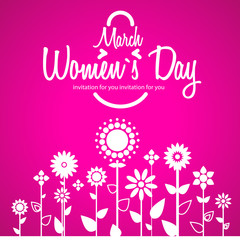 Wall Mural - March 8 greeting card. Background for Womans Day