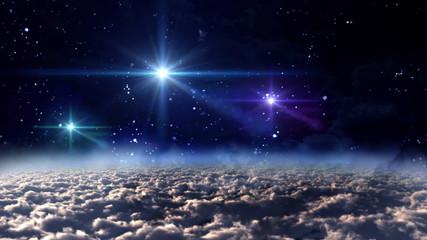 Wall Mural - the mystery of star glowing in starry night