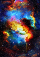 Poster - Nebula, Cosmic space and stars, blue cosmic abstract background. Elements of this image furnished by NASA.