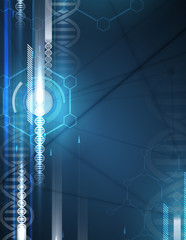 Wall Mural - DNA Abstract icon and element collection. Futuristic technology