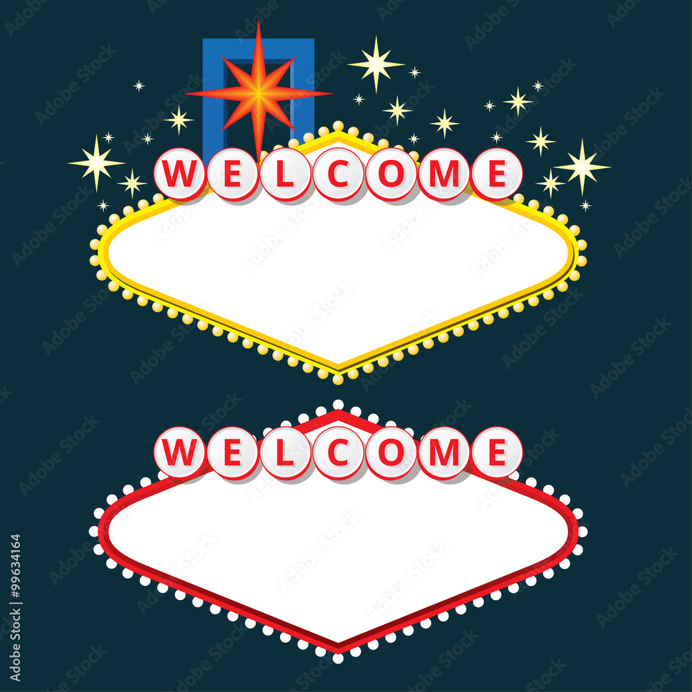 Welcome sign design elements Stock Vector | Adobe Stock