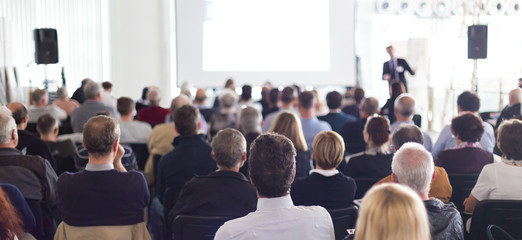 audience in the lecture hall.