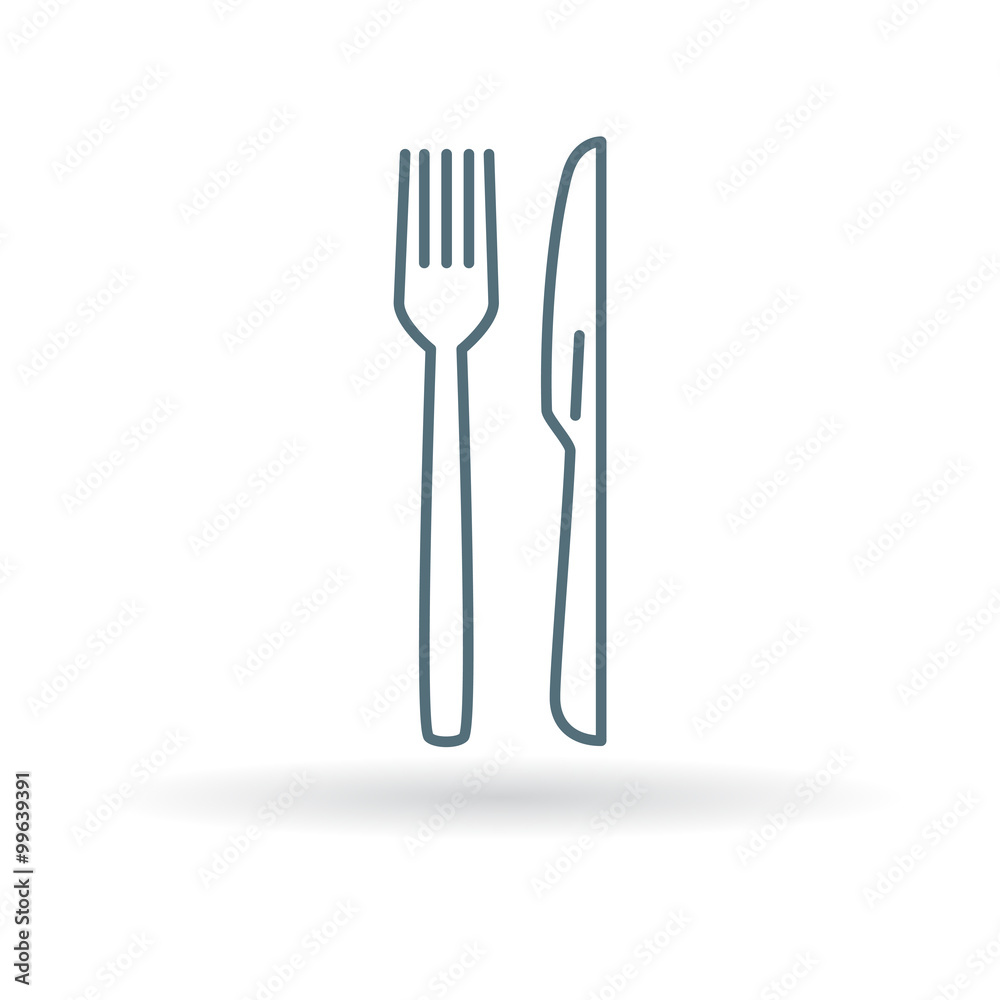 Fotografie Obraz knife and fork icon